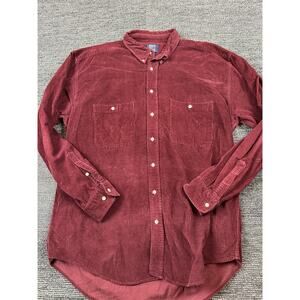 VTG Field Gear LT Red Corduroy Mens Shirt